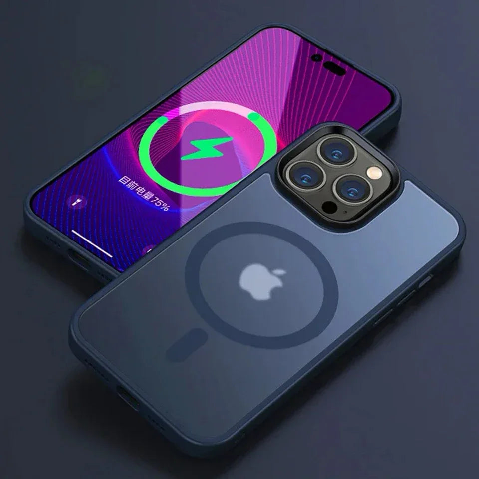 Luxury Matte 16E Magnetic Phone Case For iPhone 14 16 15 Plus 11 12 13 16E 14 15 Pro Max Magsafe Shockproof Protector Hard Cover