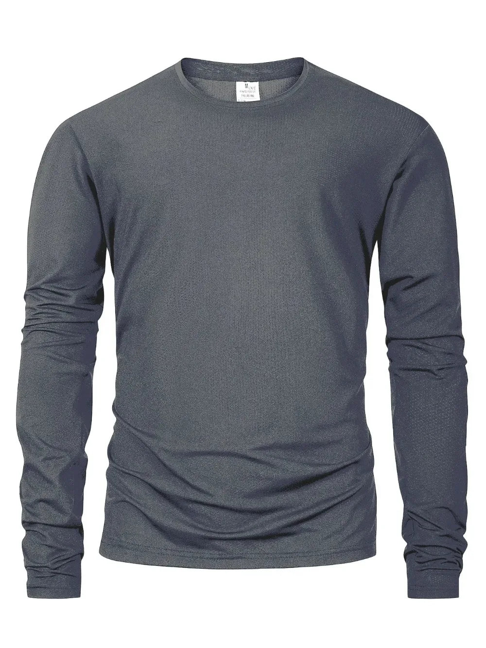 Mens Long Sleeved Casual T-Shirt Solid Color Cotton O-neck Long Sleeved High Quality Basic T-shirt Male Loose Breathable Tops