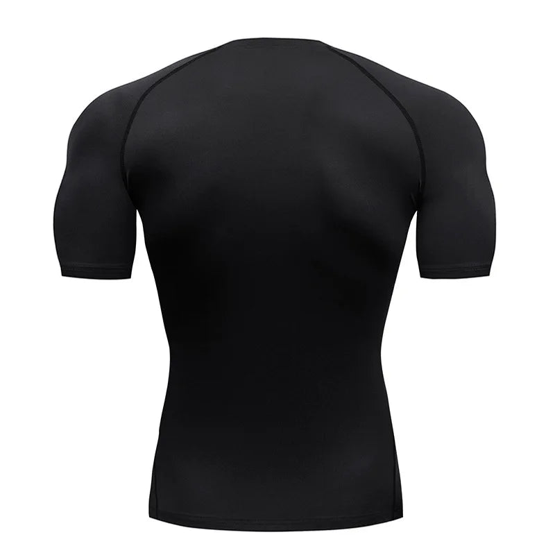Men's T-shirt Running Sport T Shirt Men Compression Fitness Top Tee Quick Dry Tight Training Gym Sport Running Shirts Men Jersey