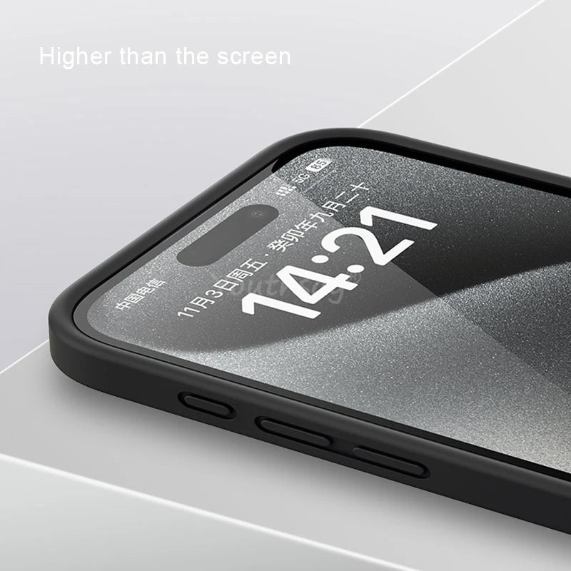 For iPhone 17 Pro Case Liquid Silicone Plain Case For iPhone 17 Pro Air Cover TPU Anti-drop Protect For iPhone 17 Pro Max Cover