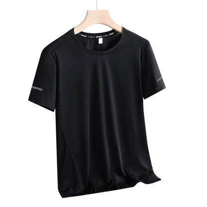 9xl Large Plus Size Quick Dry Short Sleeve T Shirt Gym Jerseys Fitness Trainer Running T-Shirt Teenager Breathable Sportswear