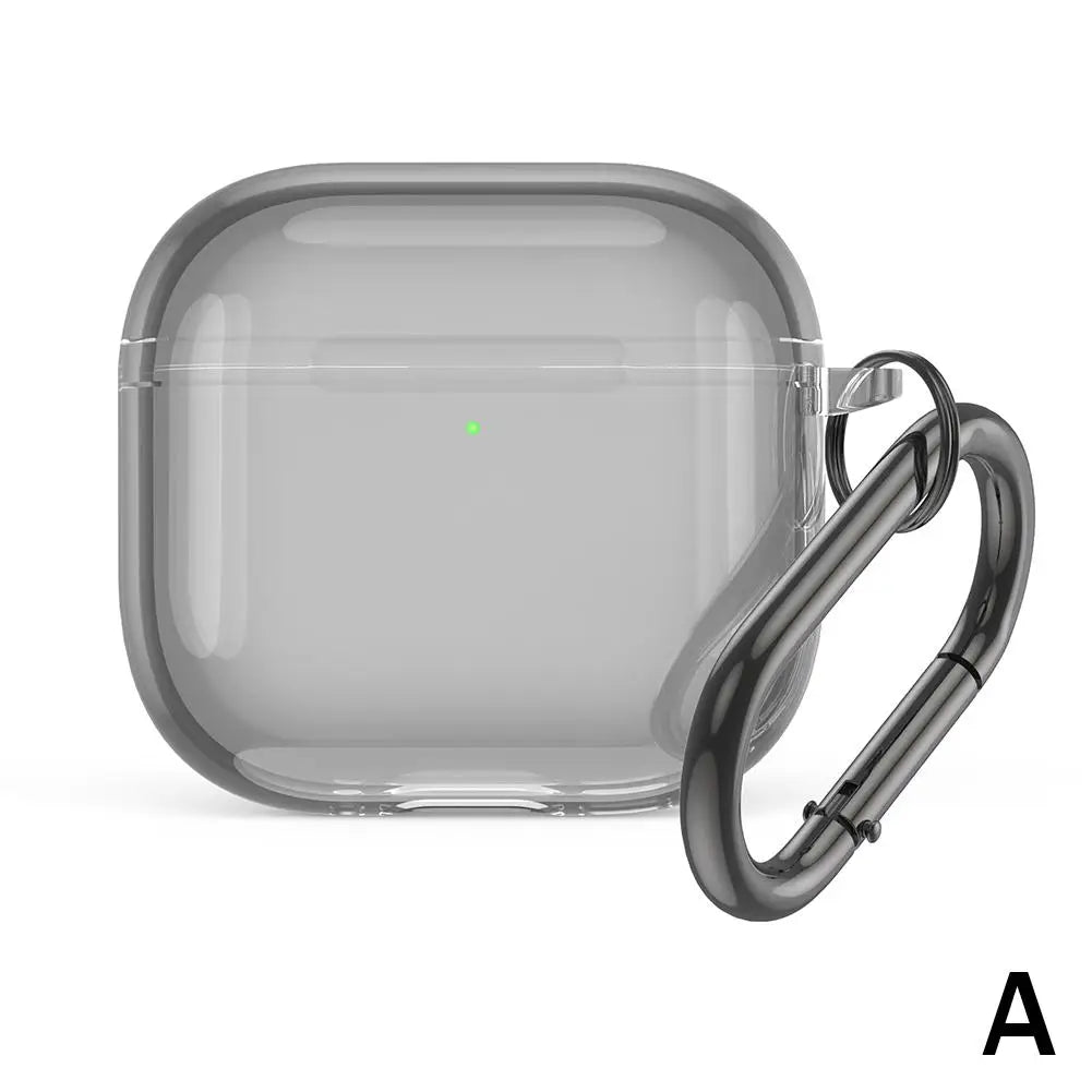 Transparent Case for AirPods 4 Wireless Bluetooth Earphone Soft TPU Clear Protective Cover with Hook for Air Pods 4 Accessories