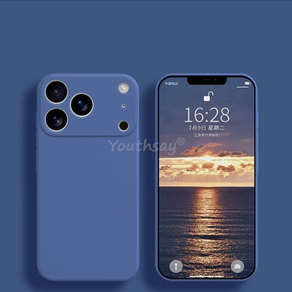 For iPhone 17 Pro Case Liquid Silicone Plain Case For iPhone 17 Pro Air Cover TPU Anti-drop Protect For iPhone 17 Pro Max Cover
