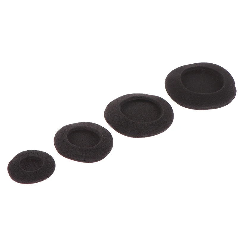 10pcs 3.5/4.5/5.5/6cm Black Foam Ear Pads Protection Thicken Sponge Replacement Cushions Covers Earphones for Headphones