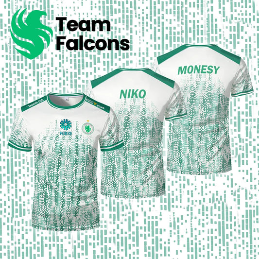 2025 CSGO Pro League Team Falcons Club Uniform CS2 NIKO M0NESY Esports Training Custom Jersey Men's Summer Breathable T-shirt