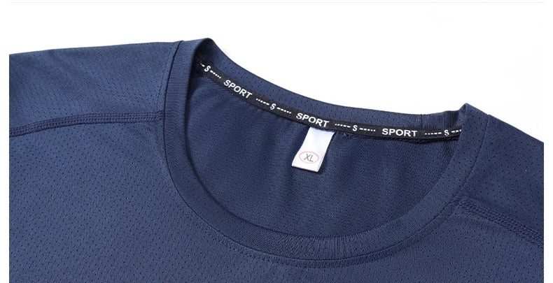 9xl Large Plus Size Quick Dry Short Sleeve T Shirt Gym Jerseys Fitness Trainer Running T-Shirt Teenager Breathable Sportswear