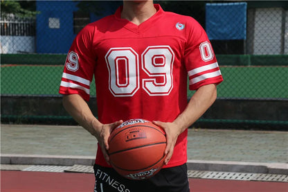 NEW Brand Men tshirt Quick Dry Breathable T-shirts men Soccer Jersey Shirt sports Loose Bodybuildi t-shirt Size M-XXL