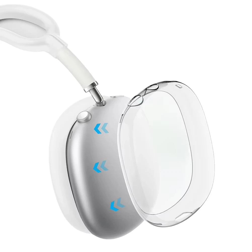 3 in 1 Silicone + TPU Case for Airpods Max Translucence Cases Wireless Headphones Cover Earphone Protective Covers Accessories