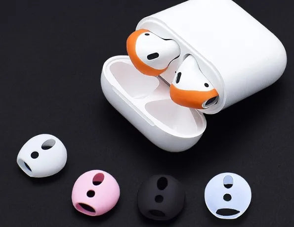 4 Pairs Soft Silicone Ear Tips,Anti-slip Ultrathin Ear Buds Replacement Covers Ear Gels for Apple Airpods 1 2 Earphone Eartips