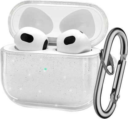 Luxury Bling Glitter Clear Earphones Case For Airpods Pro 1 2 Soft Silicone Headphone Cover For Air Pods 3 2 1 Charging Box Bag