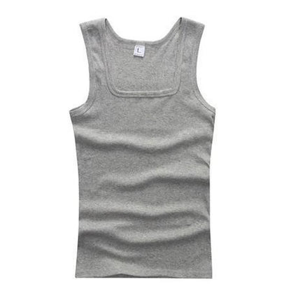 Hot Sale Mens Sport Fitness Underwaist Shirt Solid Elastic Cotton Vest Sweatshirt Tank Top Gym Fashion Jacket Cool Comfort Sexy