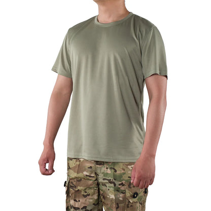 MEGE Men Tactical T Shirt Men's Quick Dry Workout Short Sleeve O-neck Quick-Drying gym T Shirts Plus Size Casual Oversized 4XL