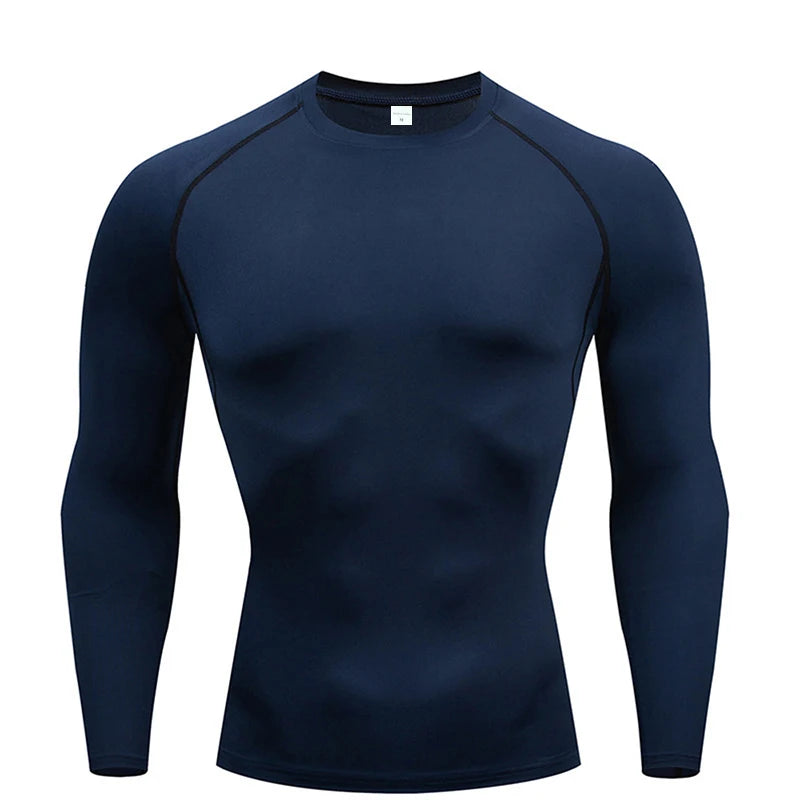 Men's T-shirt Running Sport T Shirt Men Compression Fitness Top Tee Quick Dry Tight Training Gym Sport Running Shirts Men Jersey
