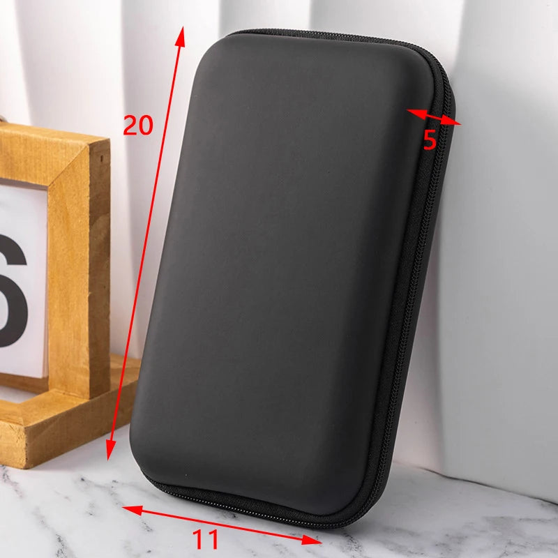 Mini Square EVA Earphone Protective Box Digital Charger Headphone Storage Bag USB Data Cable Organizer Carrying Pouch