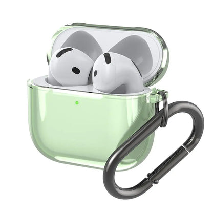 Transparent Case for AirPods 4 Wireless Bluetooth Earphone Soft TPU Clear Protective Cover with Hook for Air Pods 4 Accessories