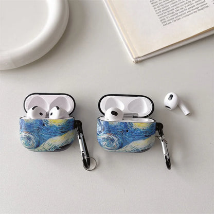 Van Gogh Oil Painting Case for AirPods 4 Cover Headphone Earphone Charging Bag Para AirPod 2 3 4 Pro Air Pods Aesthetic Designer