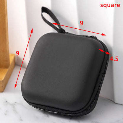 Mini Square EVA Earphone Protective Box Digital Charger Headphone Storage Bag USB Data Cable Organizer Carrying Pouch