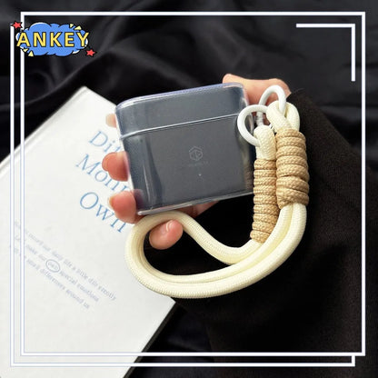 for ROSESELSA Earfree i5 Case Soft Clear TPU Shockproof Protective Cover Accessories with Lanyard