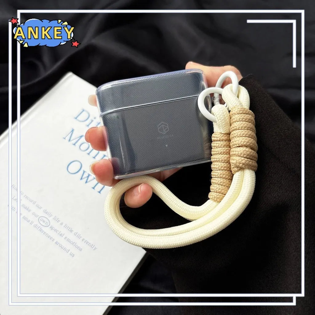 for ROSESELSA Earfree i5 Case Soft Clear TPU Shockproof Protective Cover Accessories with Lanyard