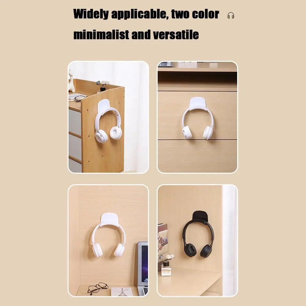 Punch-free Head-mounted Headphone Bracket Storage Hook Dormitory Wall-mounted Computer Headset Holder Earphone Display Stand