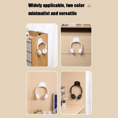 Punch-free Head-mounted Headphone Bracket Storage Hook Dormitory Wall-mounted Computer Headset Holder Earphone Display Stand