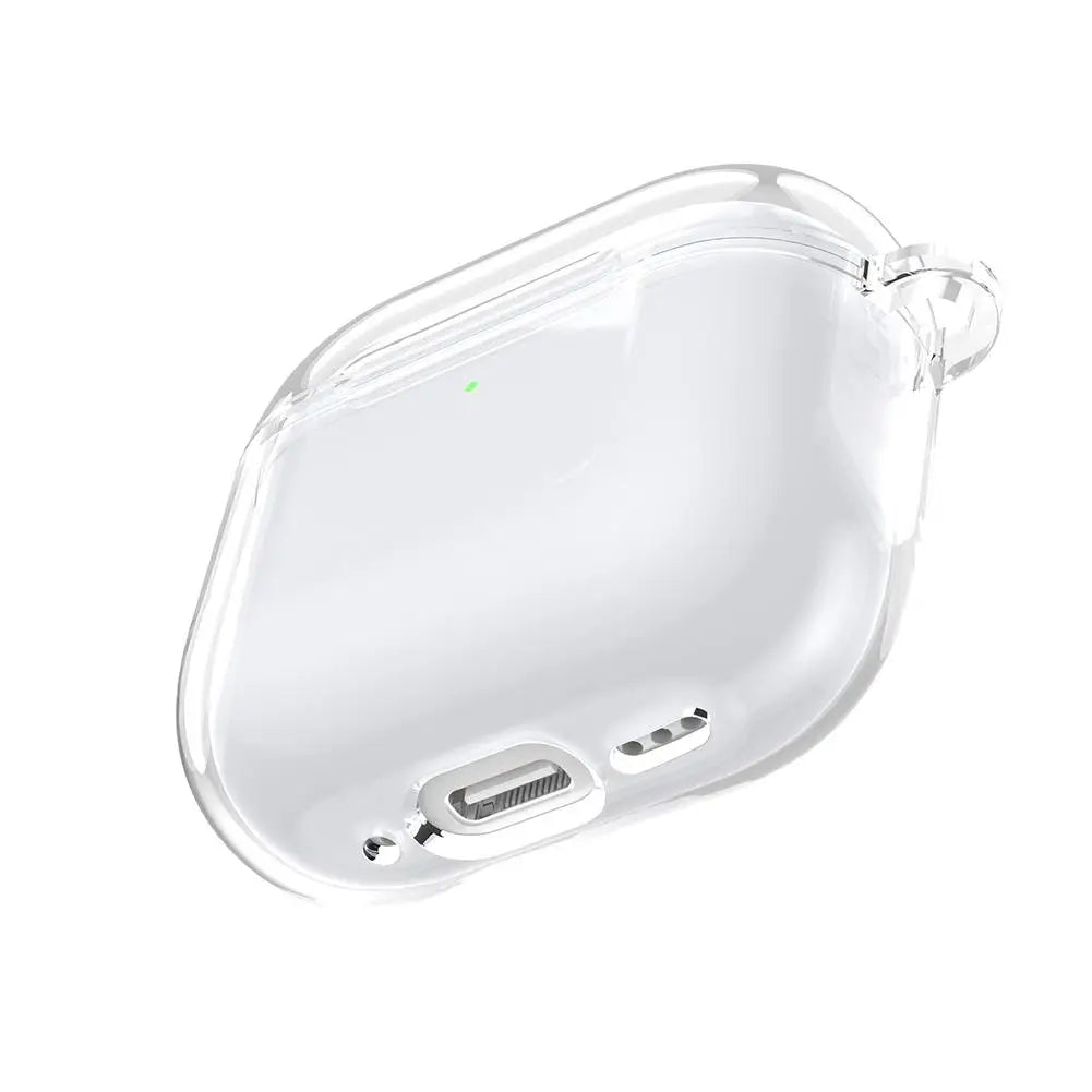 Transparent Case for AirPods 4 Wireless Bluetooth Earphone Soft TPU Clear Protective Cover with Hook for Air Pods 4 Accessories