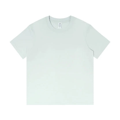 Men's 230g Heavy Cotton Short-sleeved T-shirt Men Pure Cotton Loose Solid Color Bottoming Shirt Trendy Man T-shirt Tops Clothes