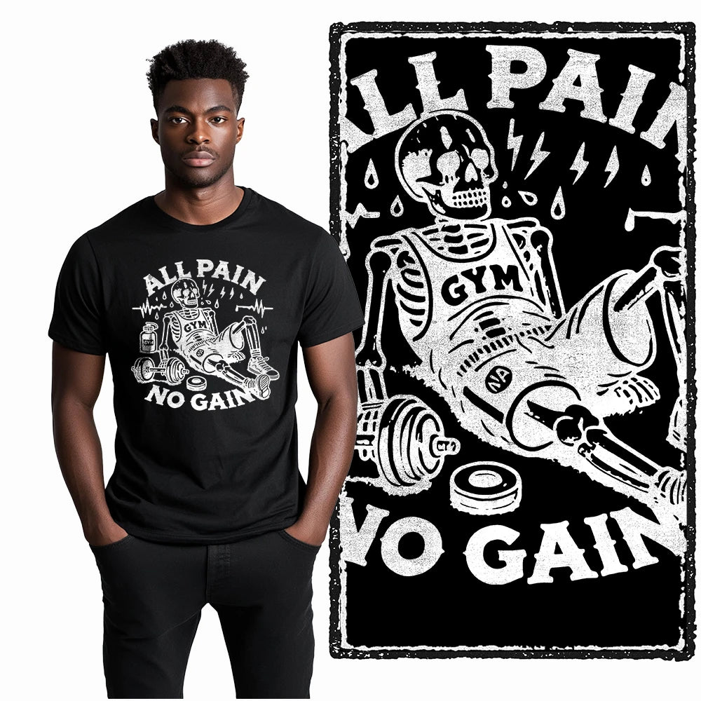 Coolmind YG Fitness Gym Cotton exclusive graphic Men's T-shirt 100% cotton large size fresh black men's new style T-shirt