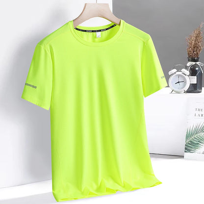 9xl Large Plus Size Quick Dry Short Sleeve T Shirt Gym Jerseys Fitness Trainer Running T-Shirt Teenager Breathable Sportswear