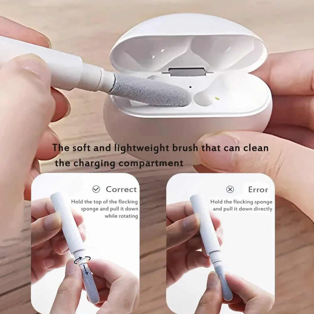 Cleaning Kits for Bluetooth Earphone Airpods Pro 1 2 3 Earbuds Case Cleaning Pen Brush Tools for Samsung Xiaomi Huawei Airdots