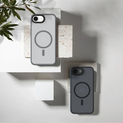 Luxury Matte 16E Magnetic Phone Case For iPhone 14 16 15 Plus 11 12 13 16E 14 15 Pro Max Magsafe Shockproof Protector Hard Cover