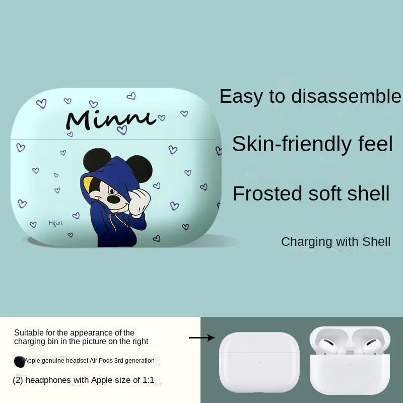 Cover for Apple AirPods 1 2 3 3rd Case for AirPods Pro Case Cute Cartoon Disney Anime Air Pords Pro2 Earphone Case Accessories