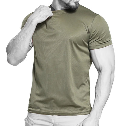 MEGE Men Tactical T Shirt Men's Quick Dry Workout Short Sleeve O-neck Quick-Drying gym T Shirts Plus Size Casual Oversized 4XL