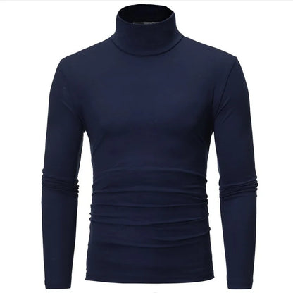 Thermal Underwear Tops Men Winter Clothes Thermal Shirt Autumn Men's Winter Tights High Neck Thin Slim Fit Long Sleeve T-shirt