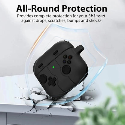 Earphone Case For Airpods 4 2024 Cute Cartoon 3D Gamepad Silicone Shockproof Box Cover For Airpods Pro 2 2nd 3 Cases With Hook