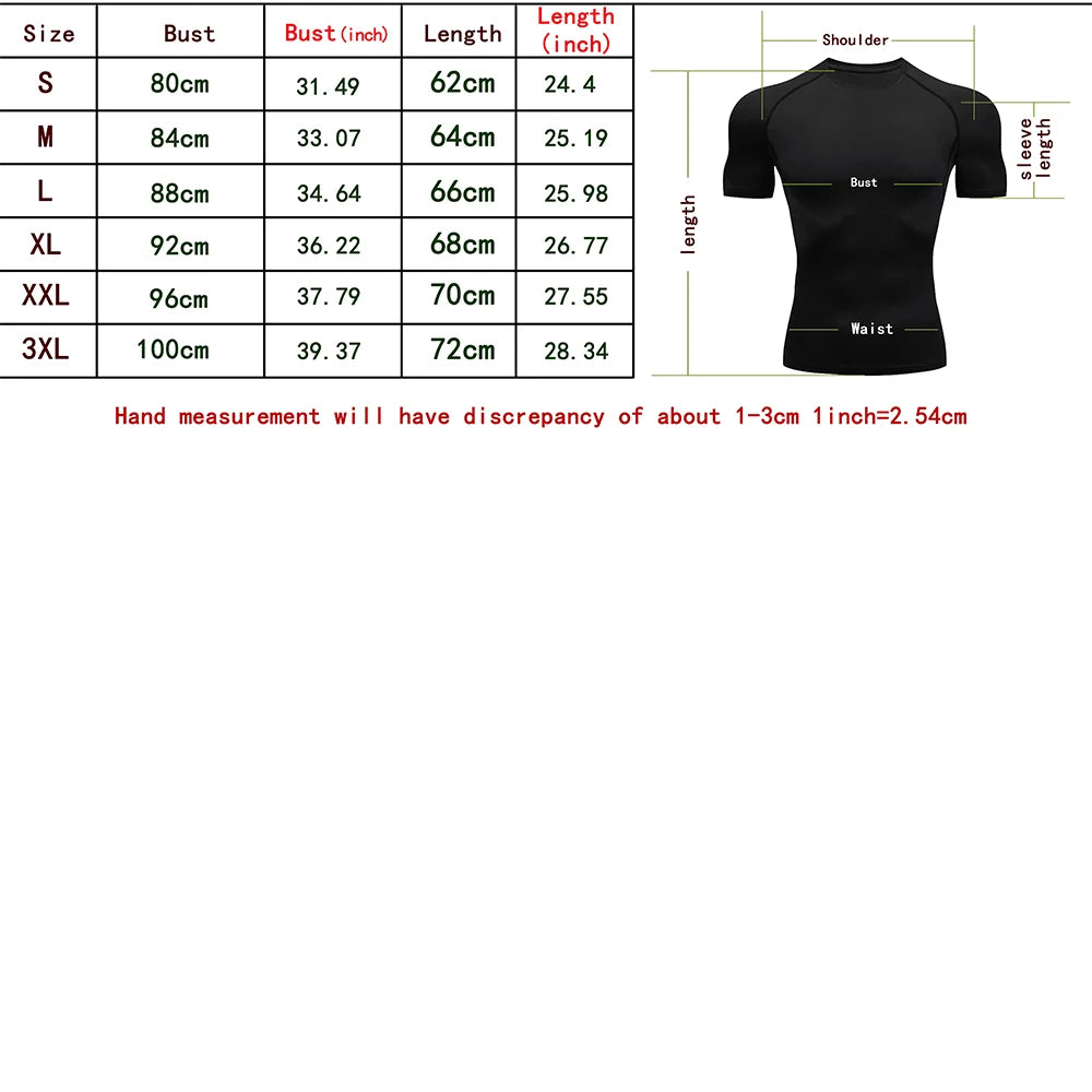 Men's T-shirt Running Sport T Shirt Men Compression Fitness Top Tee Quick Dry Tight Training Gym Sport Running Shirts Men Jersey
