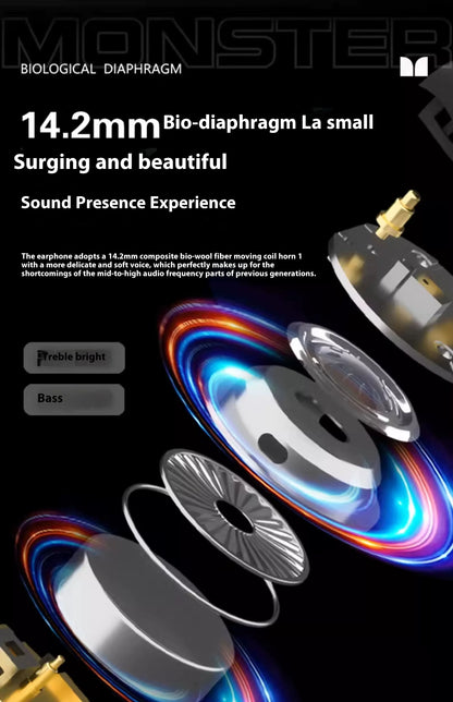 MONSTER AC530 Wireless Earphones Bone Conduction Ear Hanging Non in Ear Double Folding Ergonomics Bluetooth Sports Earphones