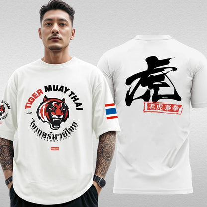 Summer Men's T-Shirt Muay Thai Running Fitness Sports Short Sleeve Outdoor Boxing Wrestling Tracksuits Breathable Men's clothing