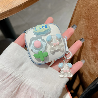 3D Cartoon Transparent For Redmi Buds 6 7S Case Cute Puppy Earphone Shockproof Soft Shell Protective Sleeve Cover