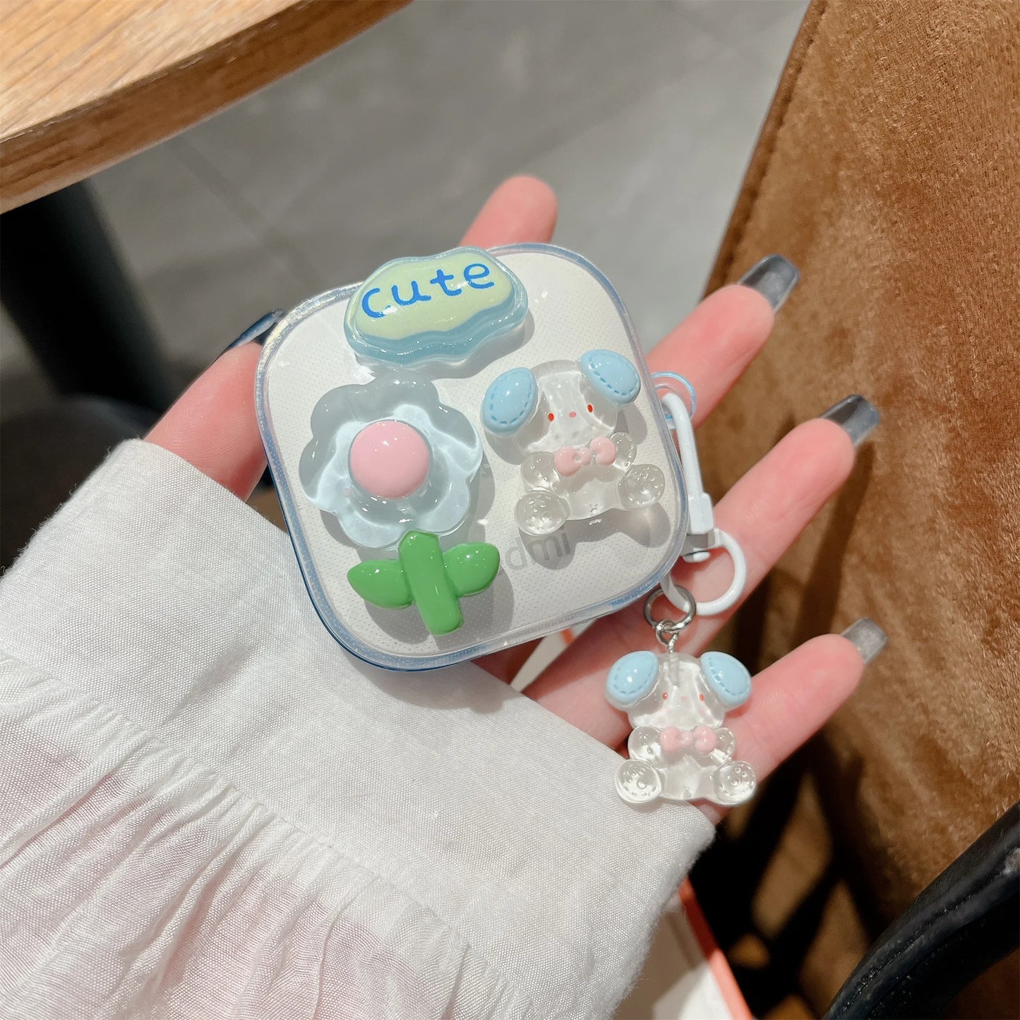 3D Cartoon Transparent For Redmi Buds 6 7S Case Cute Puppy Earphone Shockproof Soft Shell Protective Sleeve Cover