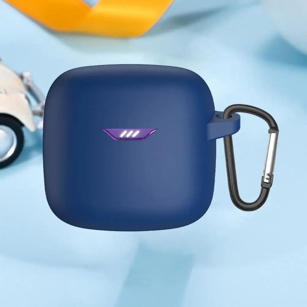 Soft Silicone Phone Case Earphone Case Waterproof Shockproof with Hook Soft Silicone Protective Cover for JBL Tune Flex