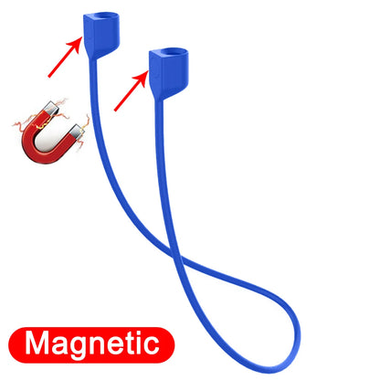Soft Silicone Anti Lost Magnetic Rope Earphones for Apple Airpods Pro 2 1 3 Huawei FreeBuds Bluetooth Wireless Headphone Straps